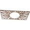 Ekena Millwork Hoover Wood Fretwork Pierced Ceiling Medallion, Walnut, 26"W x 13"H x 9 5/8"ID x 3/8"T CMWP26X13X0375HOWA - alternate 4